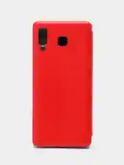 Красный чехол-книжка из экокожи с карманом на Samsung Galaxy A8 Star, A9 Star