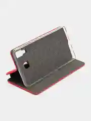 Красный чехол-книжка из экокожи с карманом на Samsung Galaxy A8 Star, A9 Star