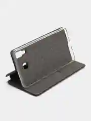 Черный чехол-книжка из экокожи с карманом на Samsung Galaxy A8 Star, A9 Star