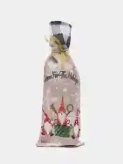 Синий новогодний чехол для бутылки