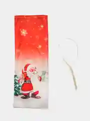 Алый новогодний чехол для бутылки