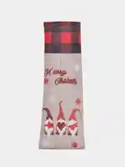 Красный новогодний чехол для бутылки