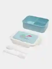 Голубой ланч-бокс "Фламинго", 1,4 л, 21,5 х 7,3 х 15 см