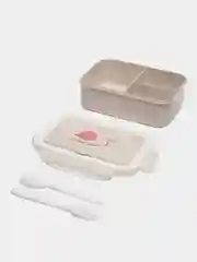 Серый ланч-бокс "Фламинго", 1,4 л, 21,5 х 7,3 х 15 см