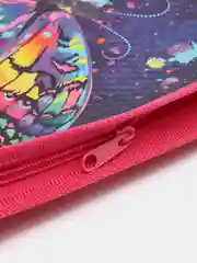 Папка для тетрадей ЮНЛАНДИЯ А4, 1 отд, картон/пластик, на молнии, Colorful butterfly
