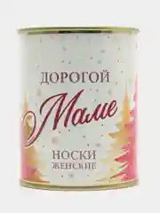 Аметистовый носки женские, новогодние, в банке