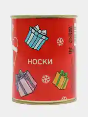 Алый носки женские, новогодние, в банке
