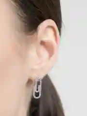Серебряный серьги Скрепка