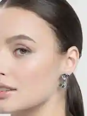 Серебряный серьги "Бантики"