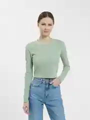 Лайм лонгслив укороченный, в рубчик, с длинными рукавами