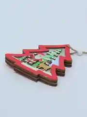 Алый елочная игрушка, светящаяся