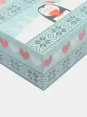 Бирюзовый коробка подарочная новогодняя, складная, 16,5х12,5х5,2см, для упаковки новогоднего подарка