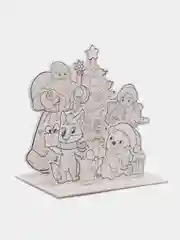 Белый новогодний набор: 3D раскраска и фломастеры, 3+