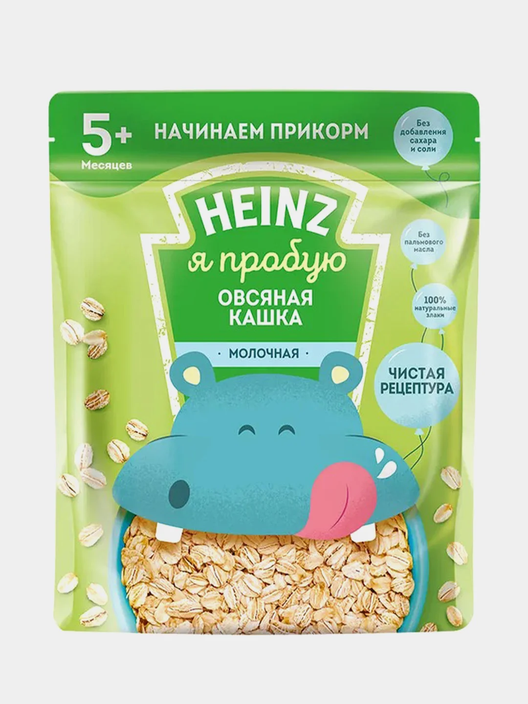 Каша детская Heinz "Я пробую", молочная, овсяная, с 5 месяцев, 180 г