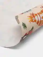 Коралловый бумага упаковочная новогодняя, 100 х 70 см