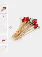 Бирюзовый шпажки бамбуковые/Шпажки для канапе/Новогодние/Ёлочки