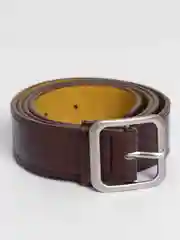 Серебряный ремень мужской, из экокожи