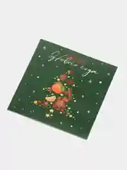Бирюзовый новогодняя мини-открытка