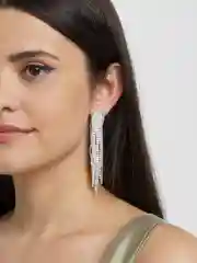 Серебряный серьги вечерние висячие