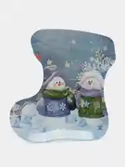Серый блюдо сервировочное, салатник новогодний "Сапожок", 16 х 14 х 1,5 см