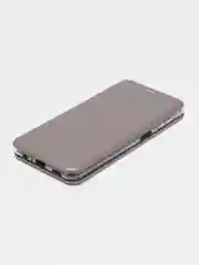 Серебряный чехол книжка Samsung Galaxy A13 4G, Самсунг Галакси А13 4G