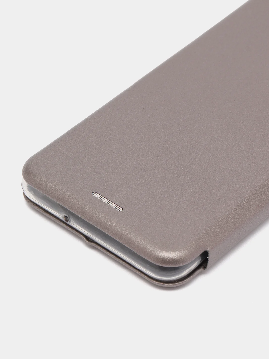 Серебряный чехол книжка Samsung Galaxy A13 4G, Самсунг Галакси А13 4G