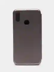 Серебряный чехол книжка Huawei Honor 8C (Хуавей Хонор 8С)