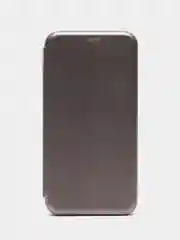 Серебряный чехол книжка Huawei Honor 8C (Хуавей Хонор 8С)
