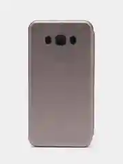 Серебряный чехол книжка на Samsung Galaxy J7 2016 (J710), Самсунг Галакси Джи7 2016 (Джи710)