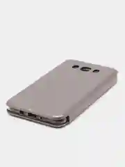 Серебряный чехол книжка на Samsung Galaxy J7 2016 (J710), Самсунг Галакси Джи7 2016 (Джи710)