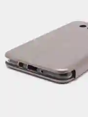 Серебряный чехол книжка на Samsung Galaxy J7 2016 (J710), Самсунг Галакси Джи7 2016 (Джи710)