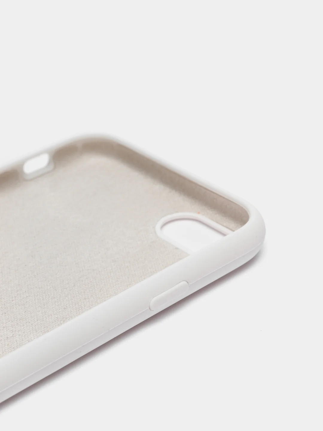 Белый чехол Silicone Case для iPhone 7, 8, SE 2020, с открытым низом