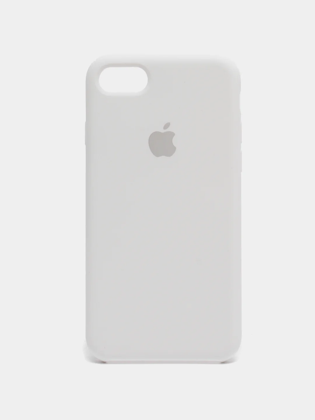 Белый чехол Silicone Case для iPhone 7, 8, SE 2020, с открытым низом