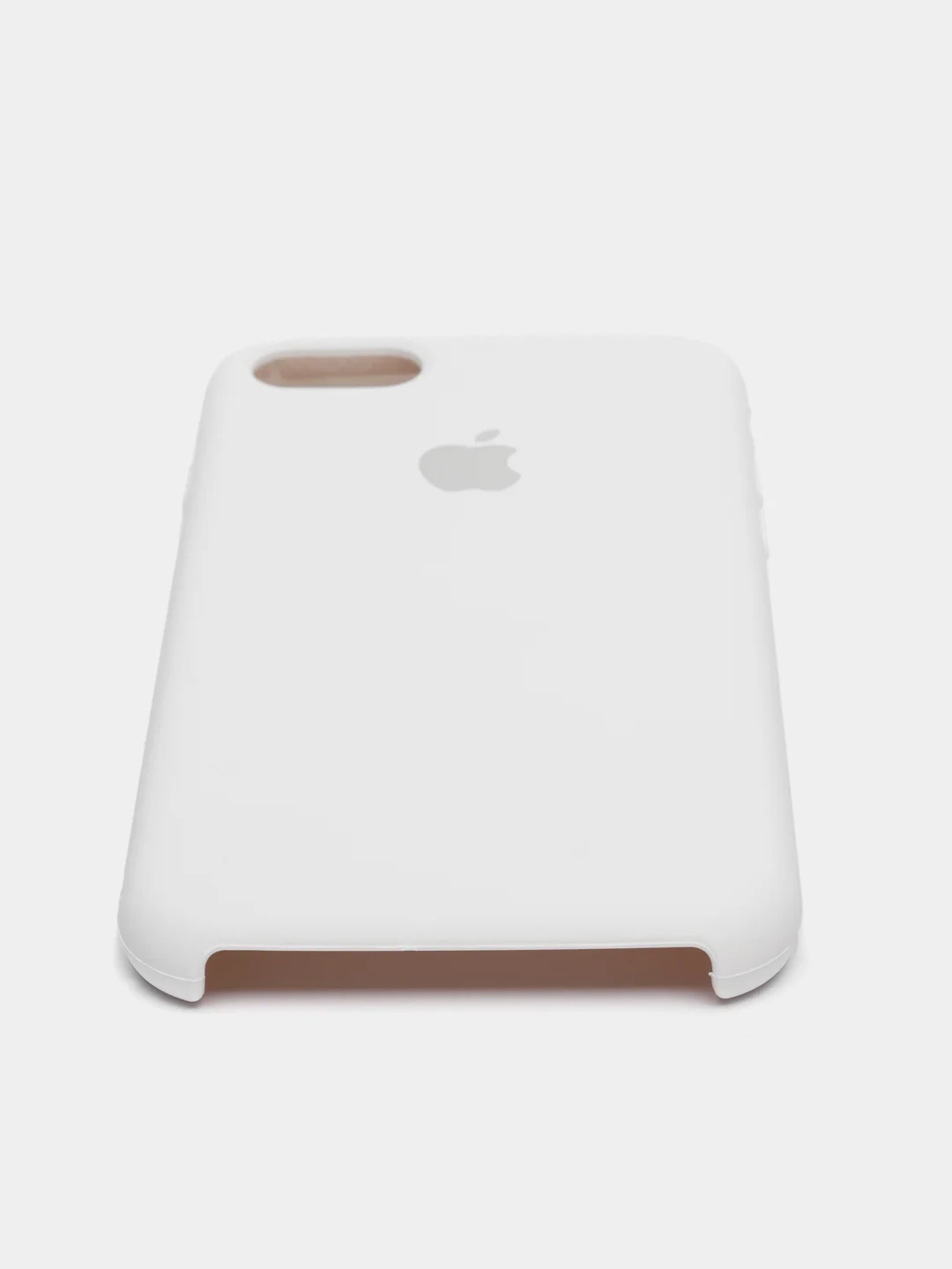 Белый чехол Silicone Case для iPhone 7, 8, SE 2020, с открытым низом