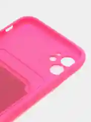 Кораллово-розовый чехол с карманом для карт для iPhone (Айфон) 11