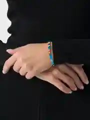 Светло-синий тканевые браслеты на руку