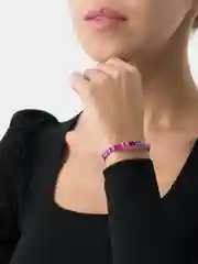 Розовый тканевые браслеты на руку