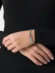 Синий тканевые браслеты на руку