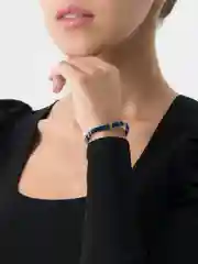 Темно-синий тканевые браслеты на руку