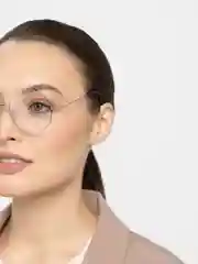 Серебряный имиджевые очки унисекс, круглые