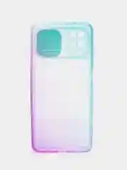 Мятный чехол для Samsung Galaxy A12 (Самсунг Гэлакси А12), со шторкой для защиты камеры