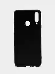 Белый чехол на Samsung A20S, из стекла