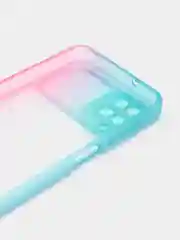 Бирюзовый чехол для Samsung Galaxy A12 (Самсунг Гэлакси А12), со шторкой для защиты камеры