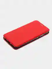 Красный чехол-книжка для Huawei Honor 9 A (Хонор 9 А), из экокожи