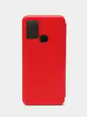 Красный чехол-книжка для Huawei Honor 9 A (Хонор 9 А), из экокожи