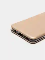 Золотой чехол книжка для Samsung Galaxy A 51, Самсунг А 51 экокожа
