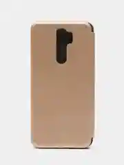 Золотой чехол-книжка для Xiaomi Redmi Note 8 Pro из экокожи (Редми Ноте 8 Про)