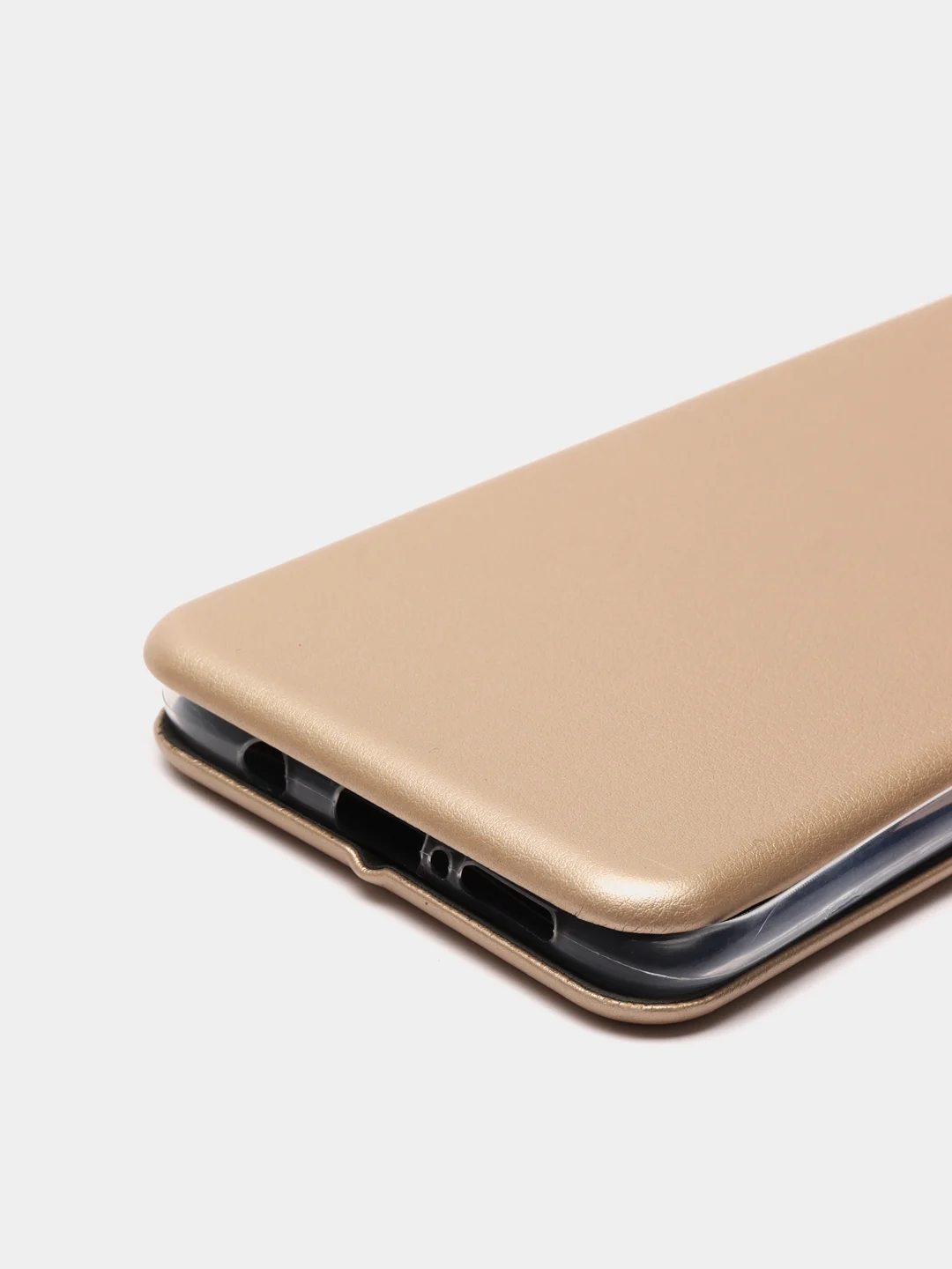 Золотой чехол-книжка для Xiaomi Redmi Note 8 Pro из экокожи (Редми Ноте 8 Про)