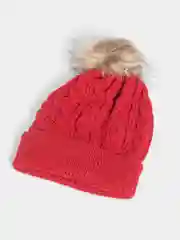 Алый шапка, детская, вязаная, зимняя, унисекс