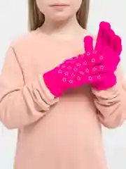 Розовый перчатки вязаные, детские, 5-12 лет